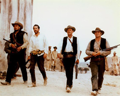 Warren Oates, William Holden et Ernest Borgnine dans La Horde Sauvage Warren Oates, William Holden et Ernest Borgnine dans La Horde Sauvage