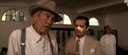 John Huston et Jack Nicholson dans "Chinatown"